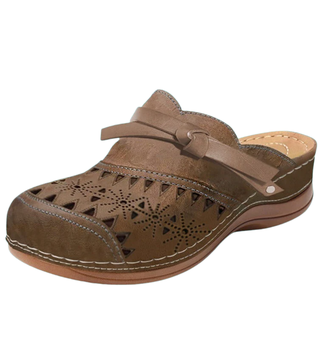 Nicholle - Bow Hollow Out Flat Mules