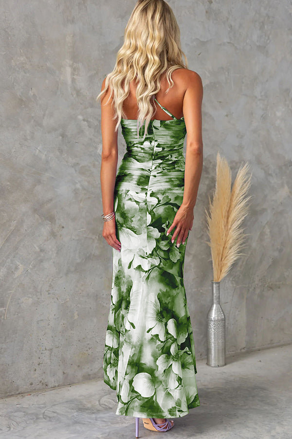 Amelia Floral One-Shoulder Maxi Dress