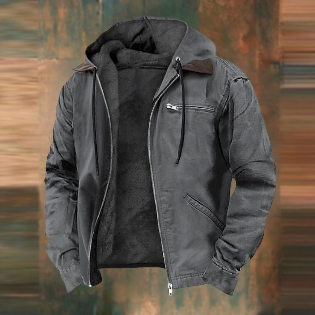 ALAN™ – Sherpa-Lined Hooded Jacket for Men