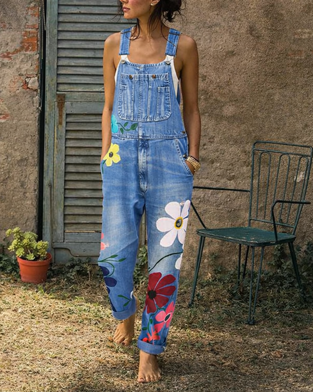 The Bloom Denim Overall