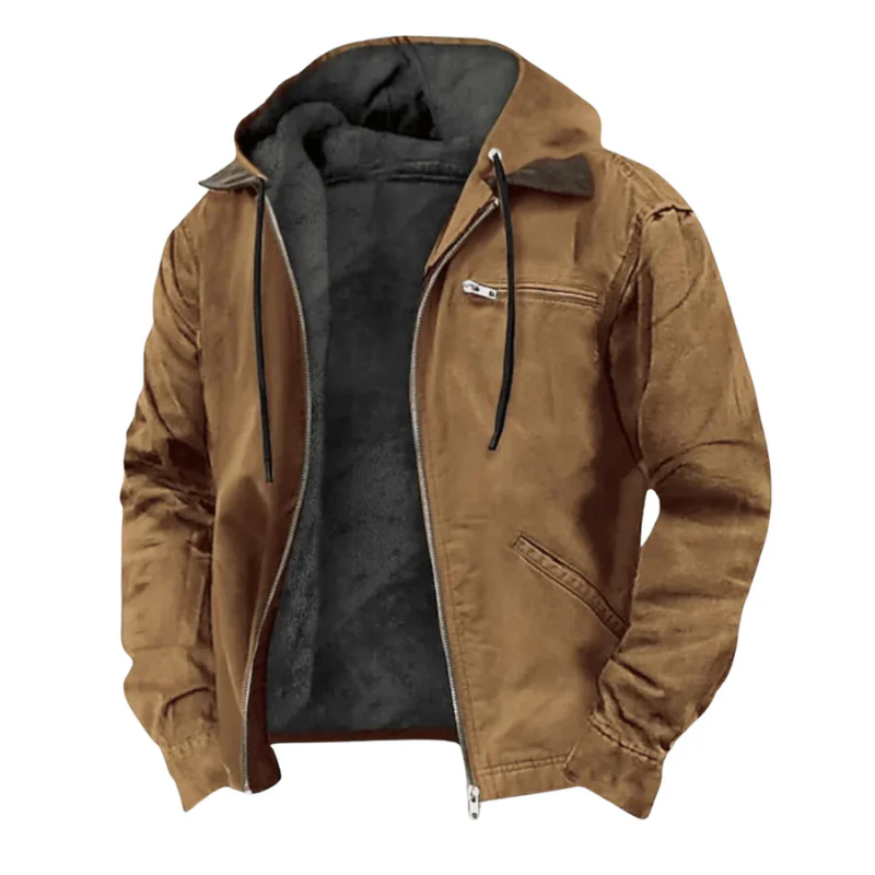 ALAN™ – Sherpa-Lined Hooded Jacket for Men