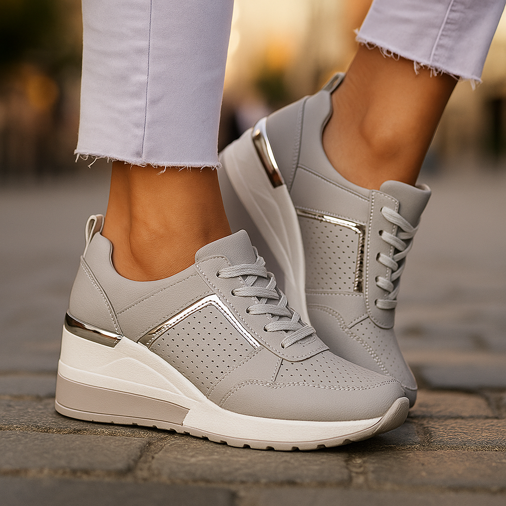 Loren | Cushioned Wedge Sneakers