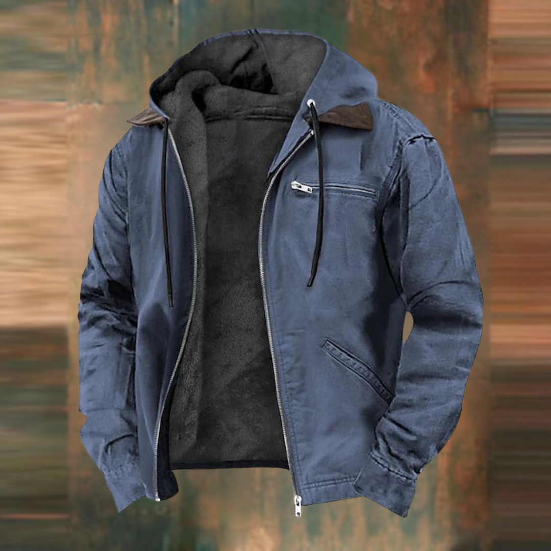 ALAN™ – Sherpa-Lined Hooded Jacket for Men
