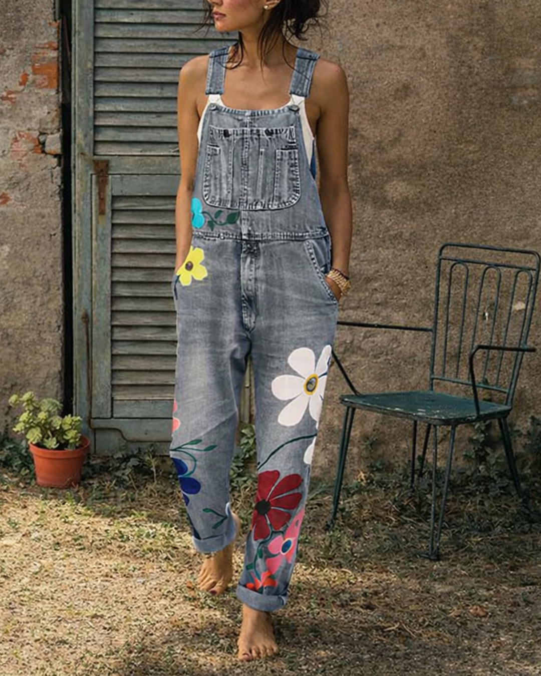 The Bloom Denim Overall