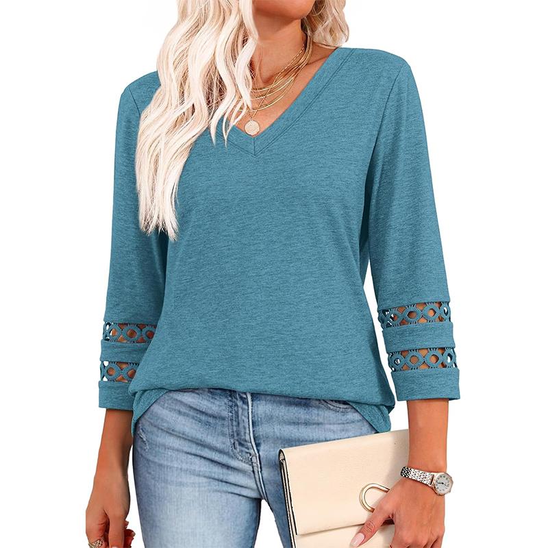STYLI™ – Chic Casual V-Neck Summer Top