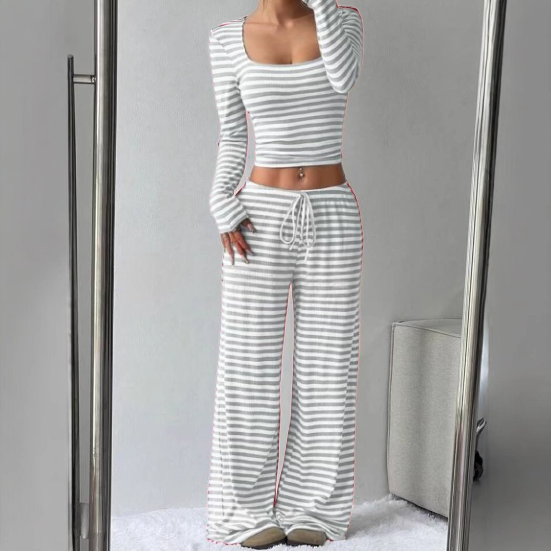 PAMAYPAY™ - Relaxed Fit Crop Top and Pant Lounge Co-ord
