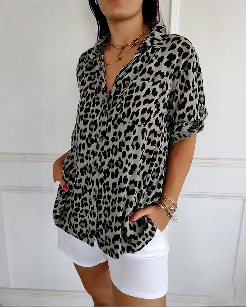 Fashion Leopard Print Blouse
