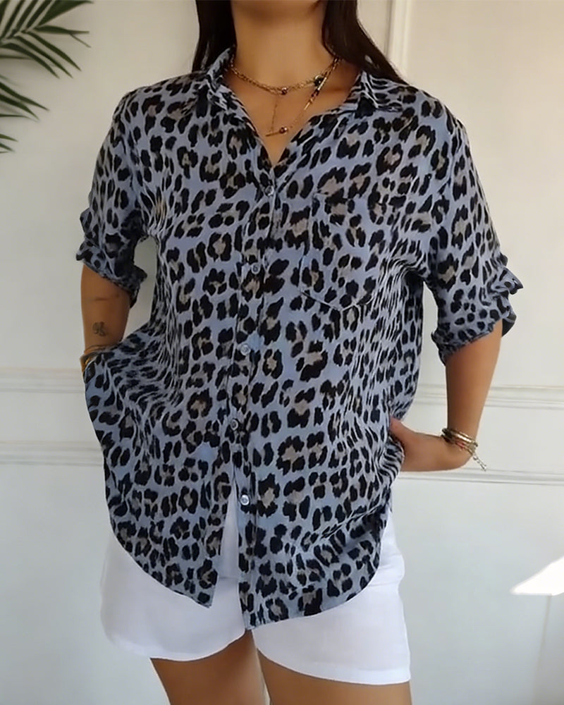 Fashion Leopard Print Blouse
