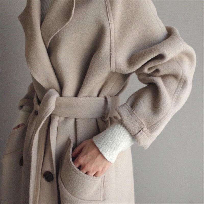 EVELYN™ – Warm Soft Wool-Blend Trench Coat for Women