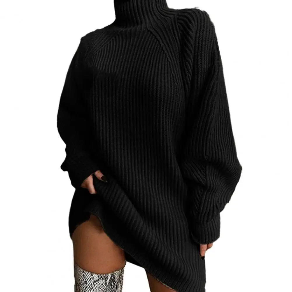 Women's Turtleneck Sweater Dress for Winter