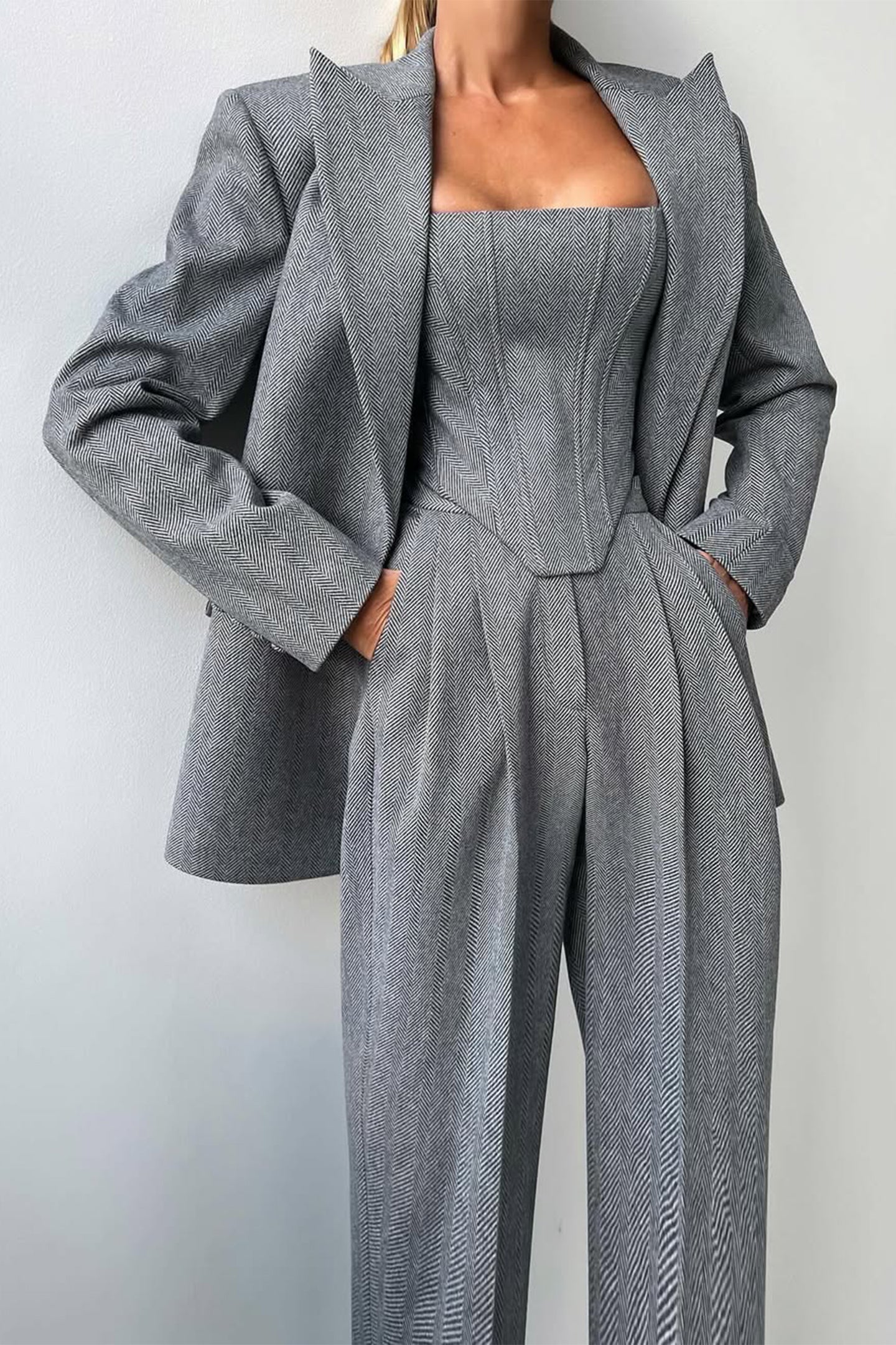 Hannah | Three-piece set with double-breasted blazer
