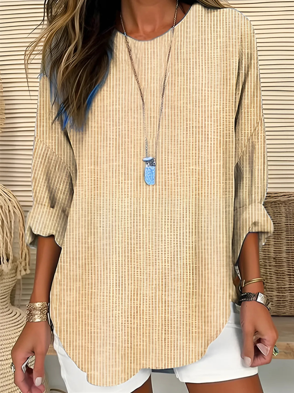 Rhea | Classic Striped Blouse