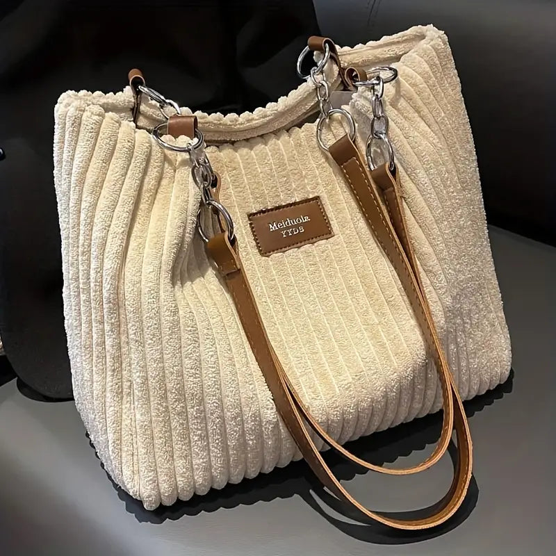 Onyx - Large Capacity Corduroy Tote Bag