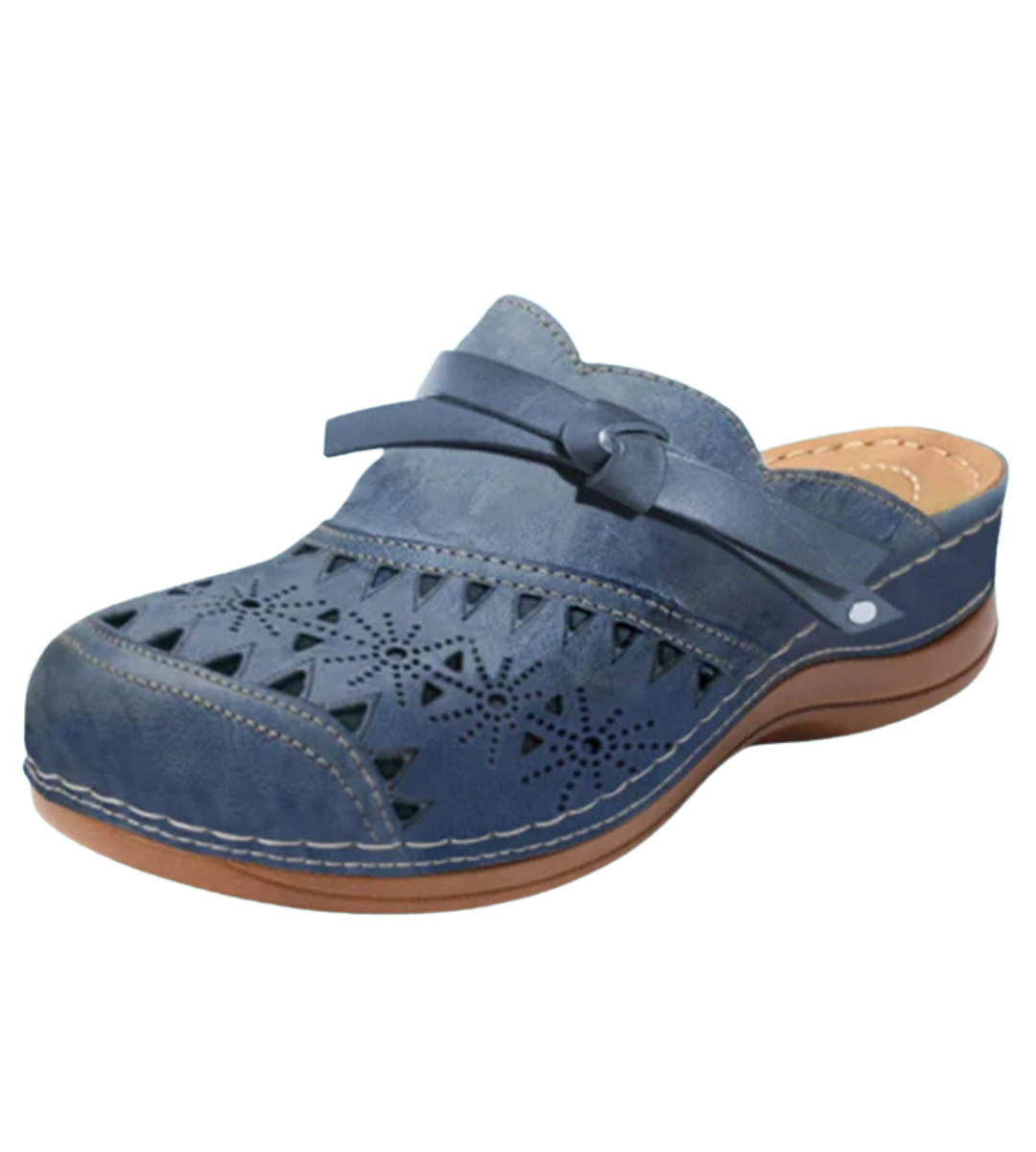Nicholle - Bow Hollow Out Flat Mules