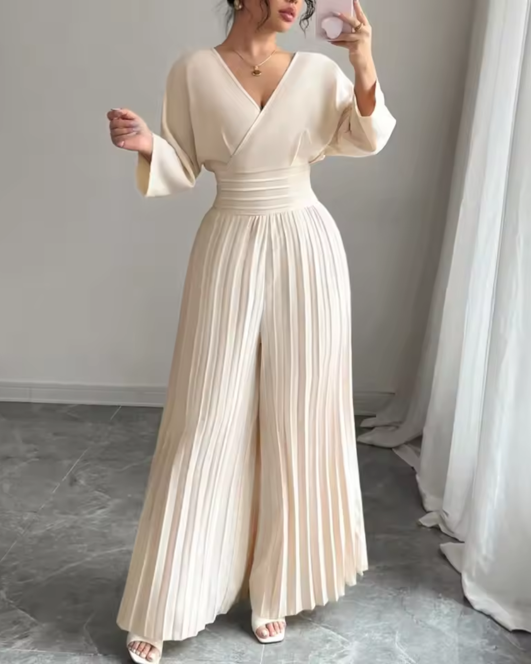 The Elara Pleated Jumpsuit