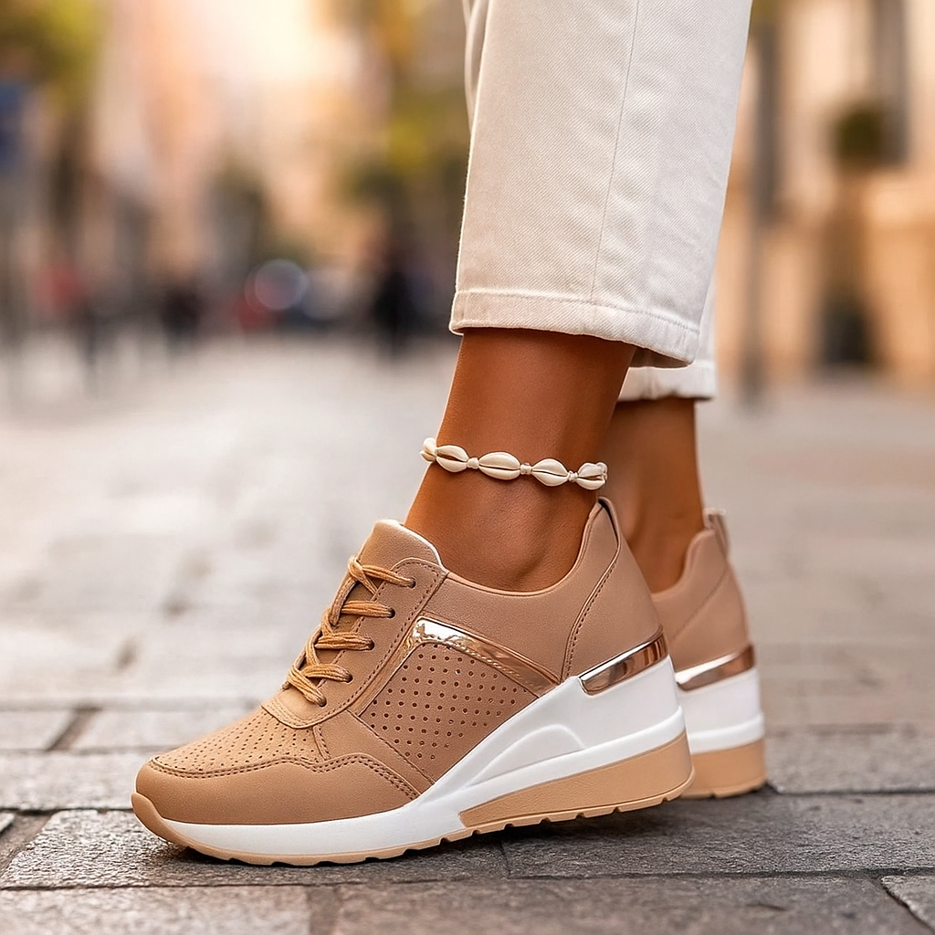 Loren | Cushioned Wedge Sneakers