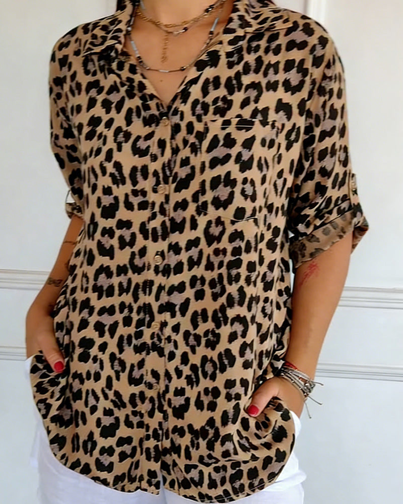Fashion Leopard Print Blouse