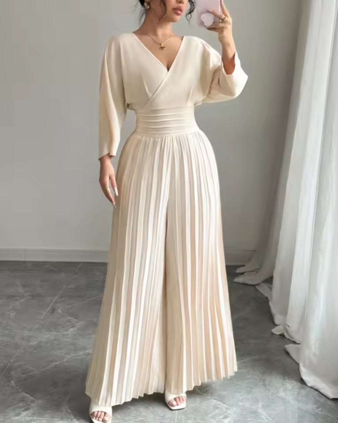 The Elara Pleated Jumpsuit