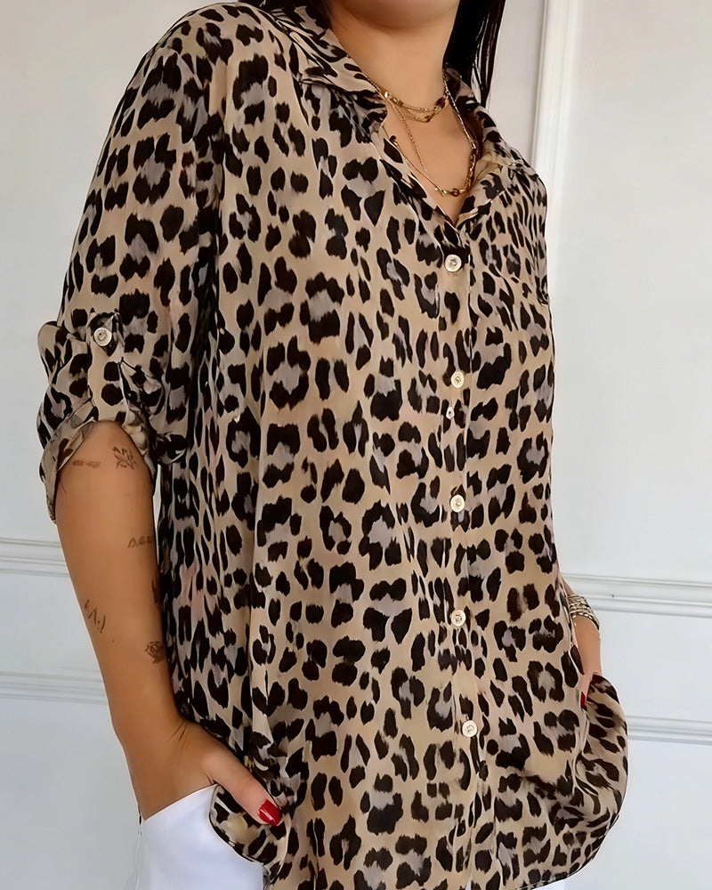 Fashion Leopard Print Blouse