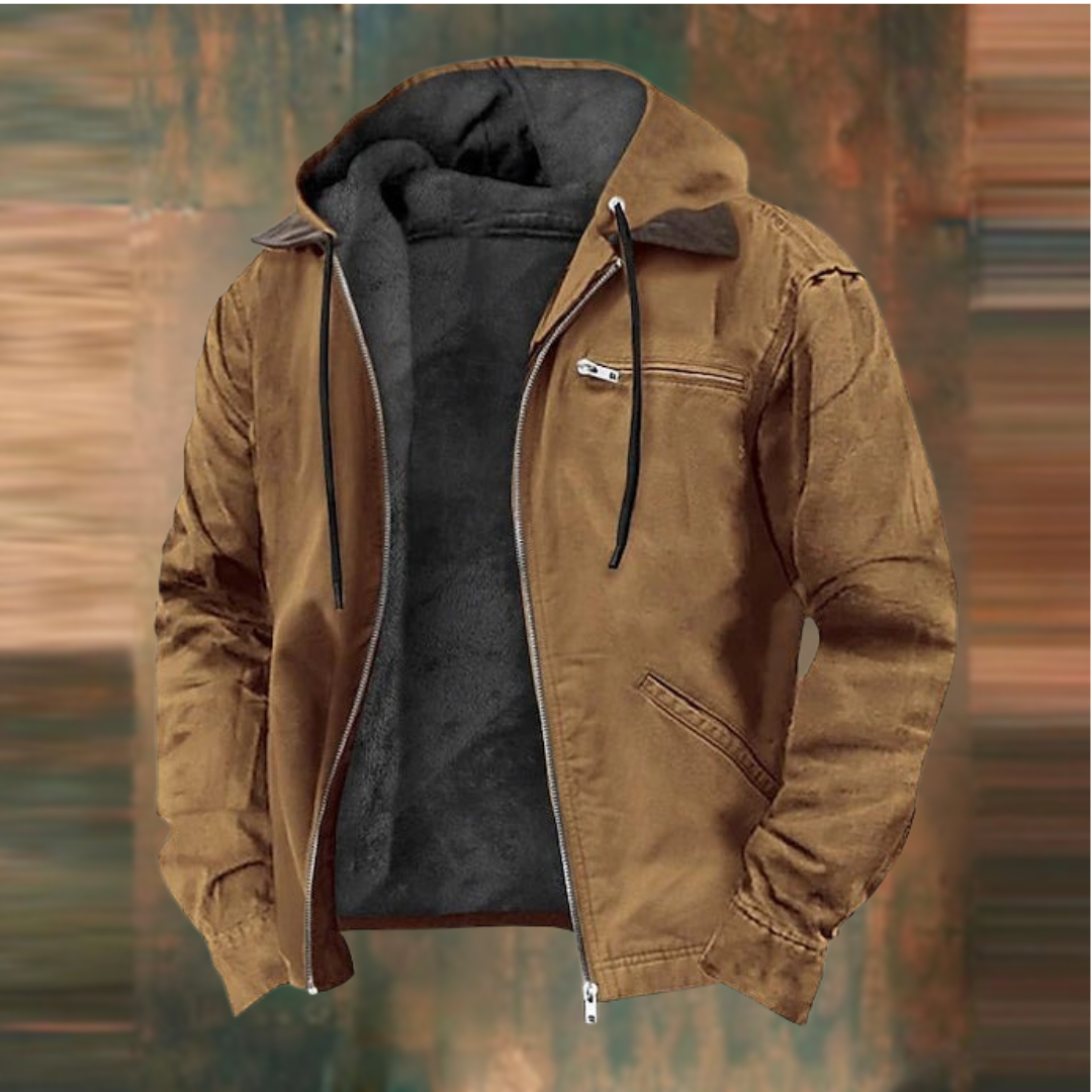 ALAN™ – Sherpa-Lined Hooded Jacket for Men