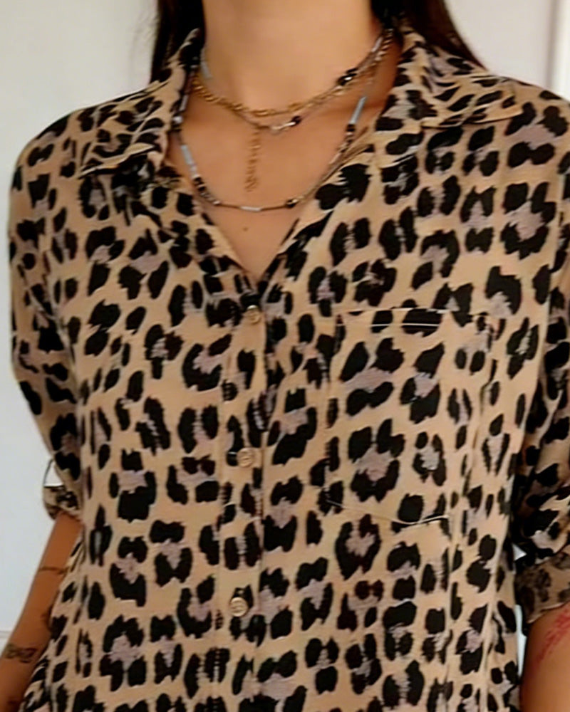Fashion Leopard Print Blouse