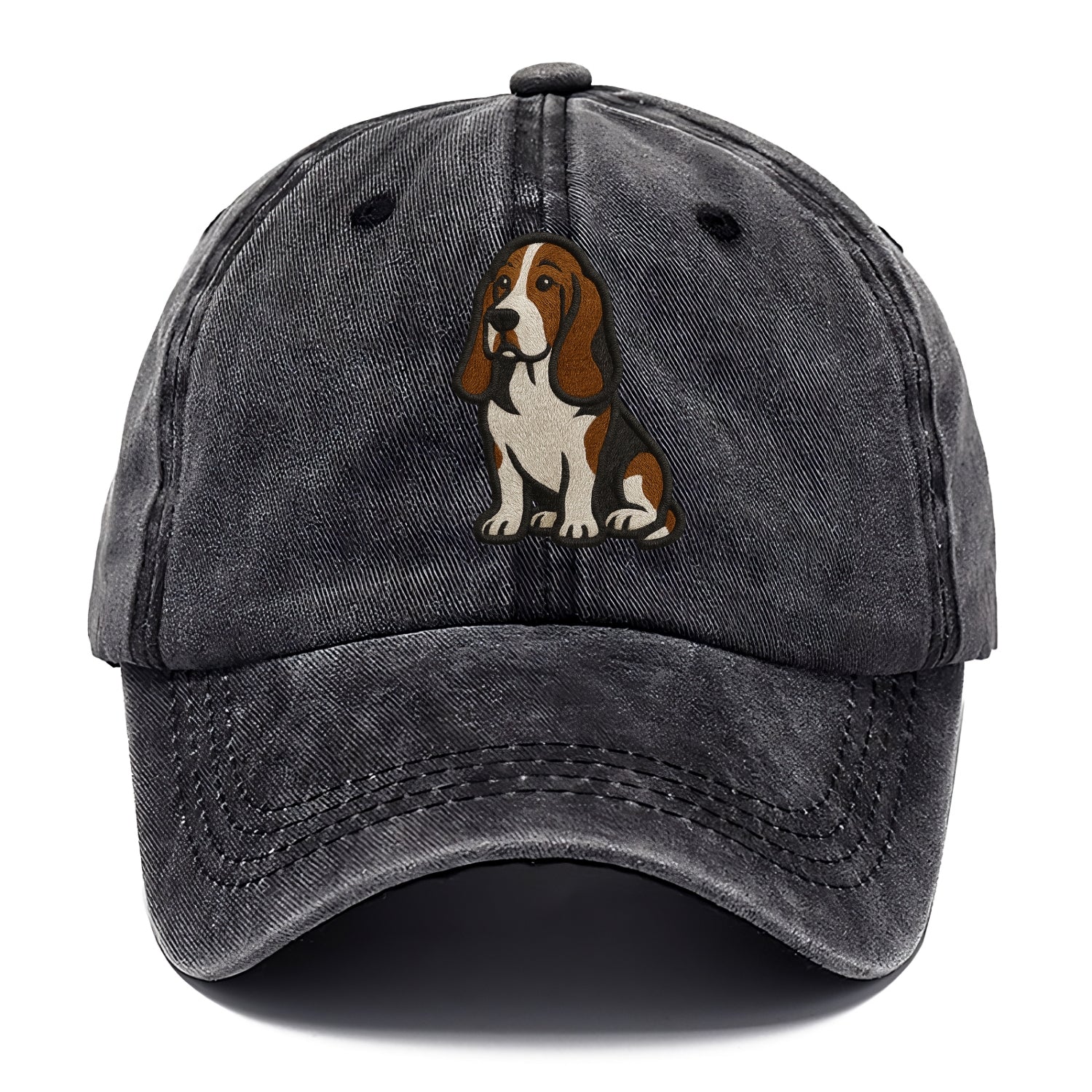 Basset Hound - Tri-color embroidered sit Classic Cap