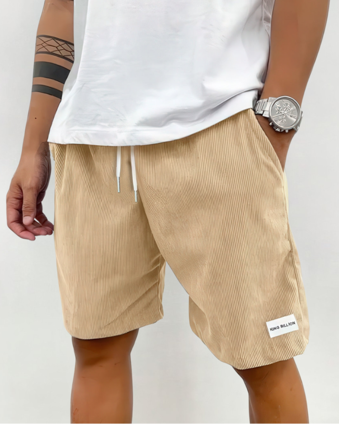 Rico | Corduroy Knee-Length Shorts