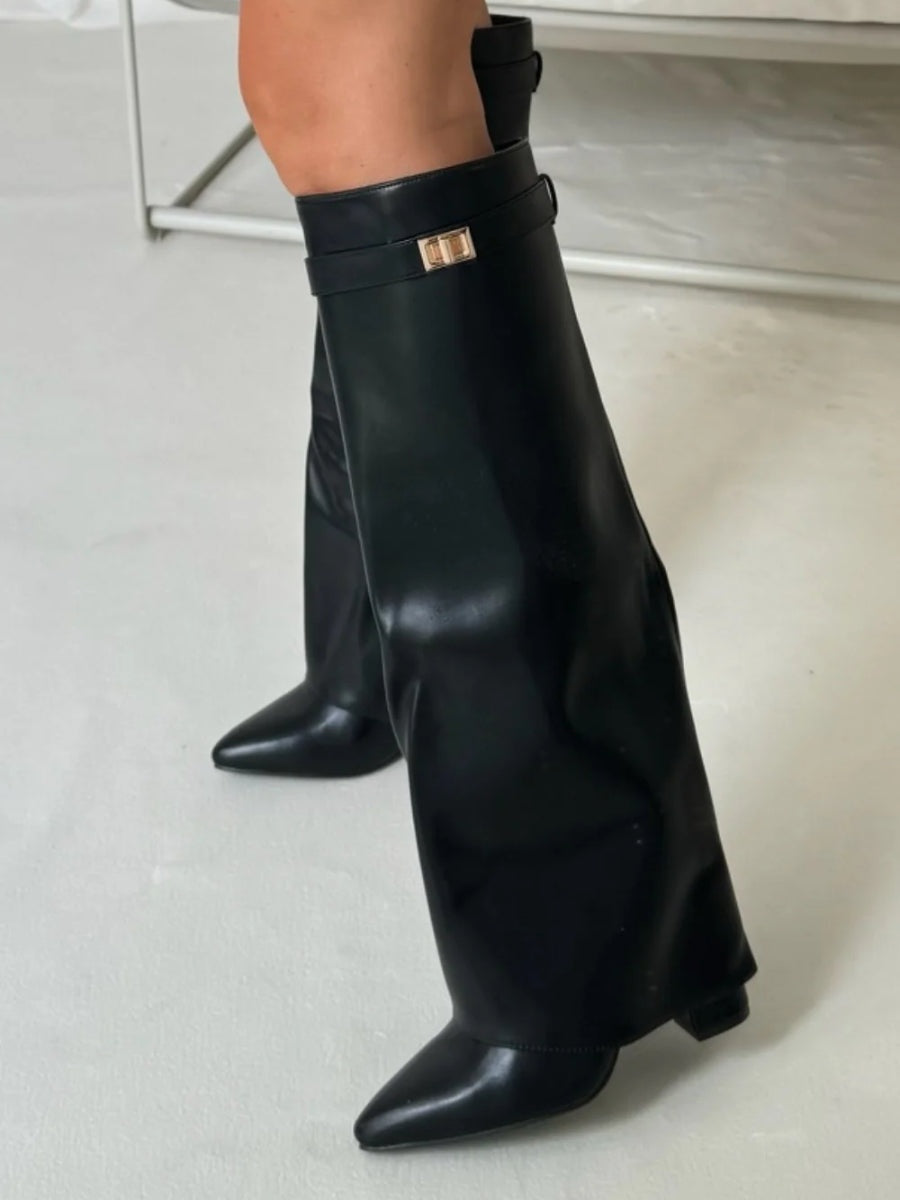 AGATHA™ – Knee-High Flared Top Boots for Women