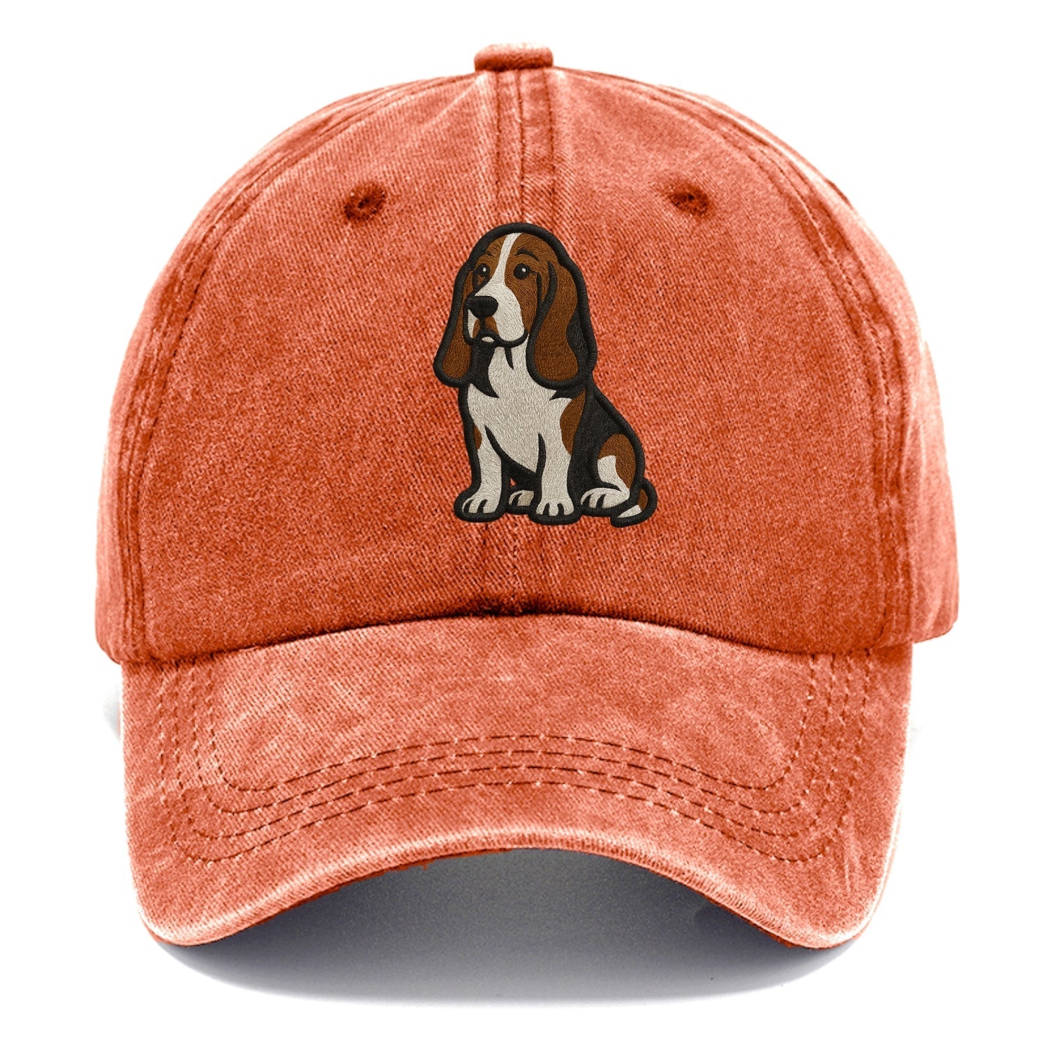 Basset Hound - Tri-color embroidered sit Classic Cap
