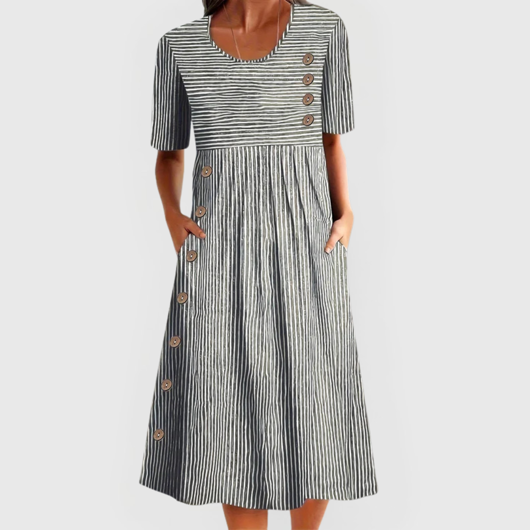 Patricia™ | Striped Midi Dress