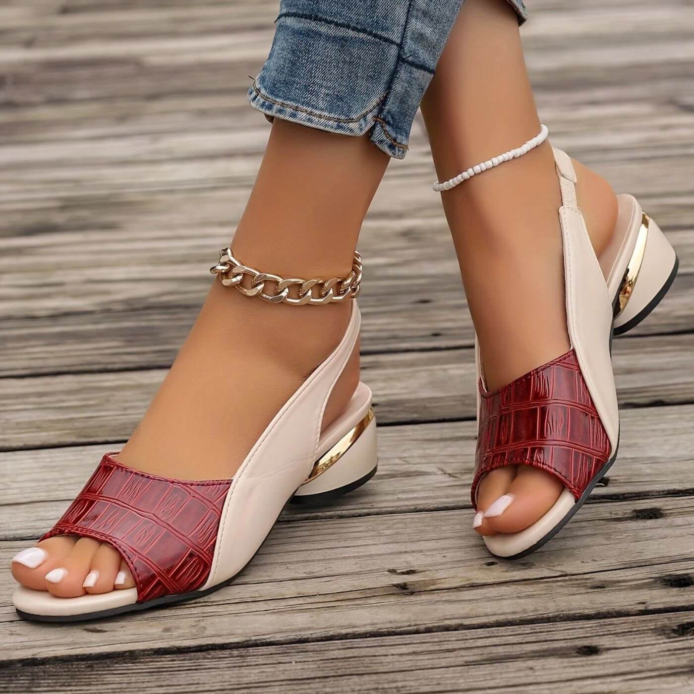 Jasmine | Elegant Low Heel Orthopedic Sandals