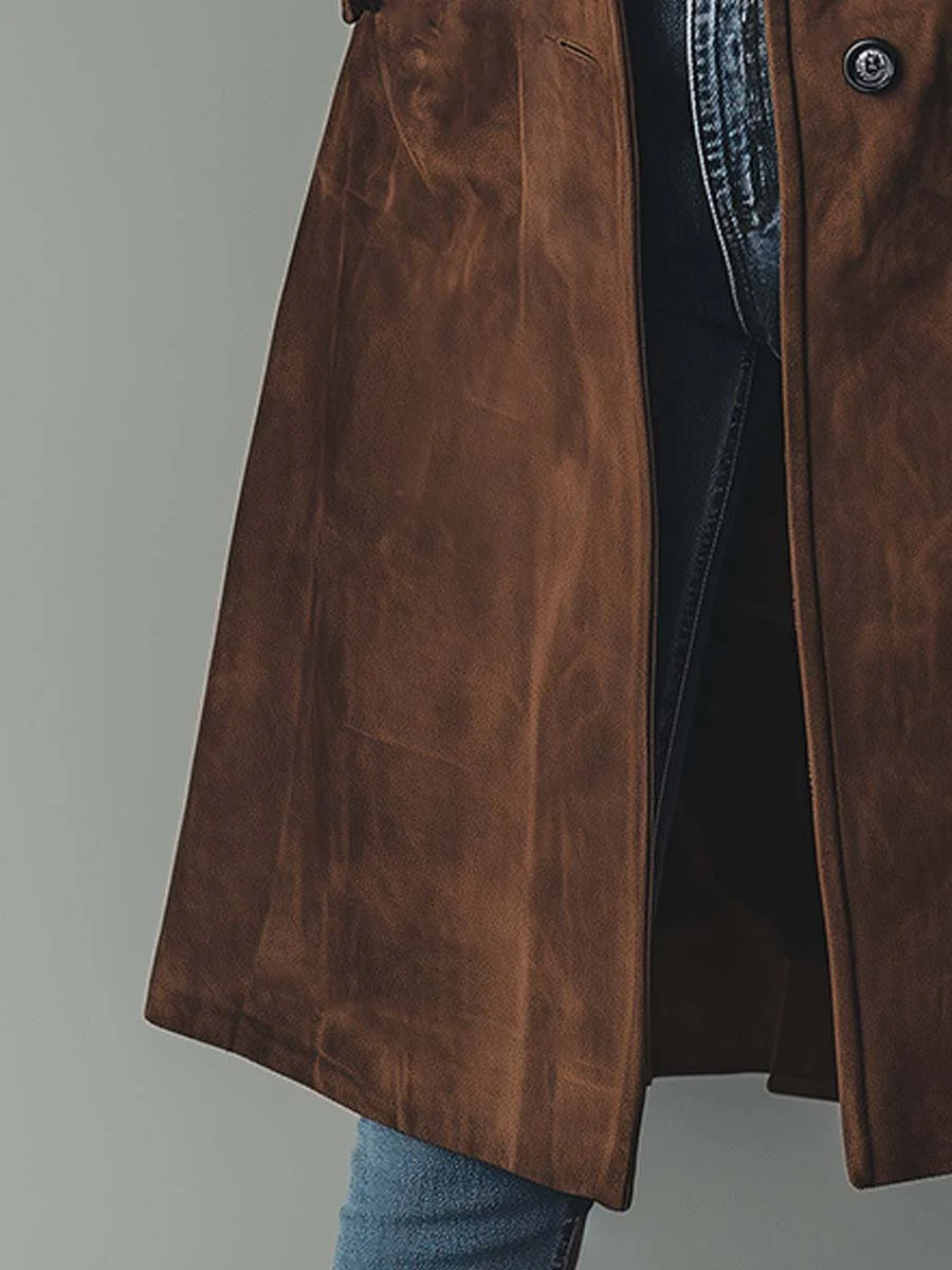 Marilyn™ | Vintage Suede Trench Coat